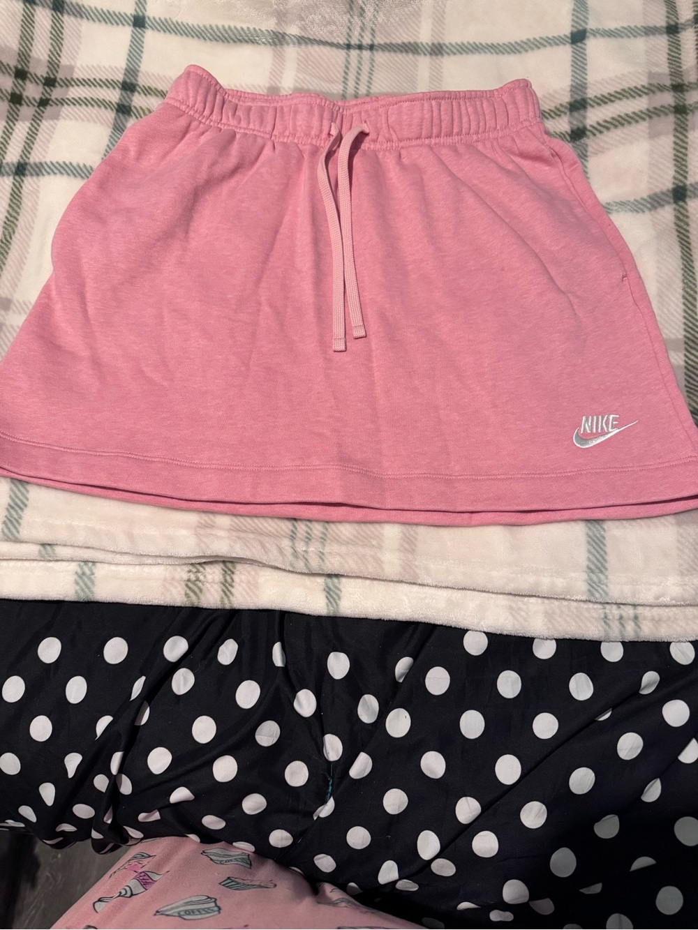 Nike Pink Drawstring Mini Skirt